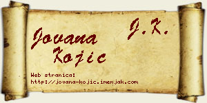 Jovana Kojić vizit kartica
